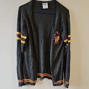 Harry Potter Gryffindor Large Layering Cardigan with Yellow Stripes